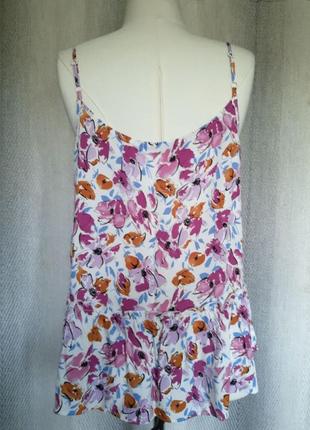 100% вискоза женская летняя вискозная блузка блузка майка штапель мелкий цветок легкая пляжная яркая3 фото