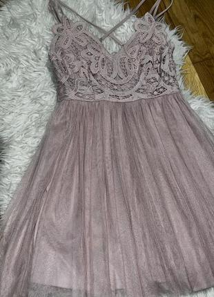 Нежно розовое мини платье asos4 фото