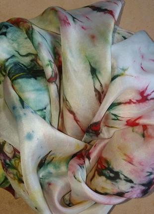 Шикарна хустка,шовк,стиль "тай-дай"