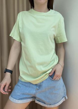 Базова салатова футболка h&m