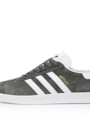 Мужские серые замшевые кеды adidas gazelle 🆕 кроссовки адидас газель8 фото