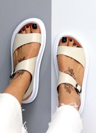 Стильные кожаные женские босоножки "aurum" 💛💙🏆