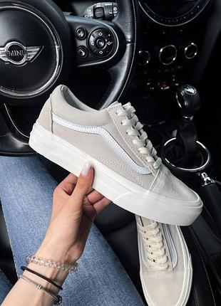 Жіночі кеди vans old skool beige white 36