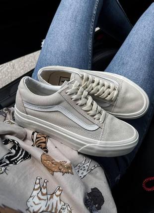 Женские кеды vans old skool beige white 36-403 фото