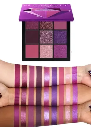 Палетка тіней для повік huda beauty amethyst obsessions eyeshadow palette7 фото