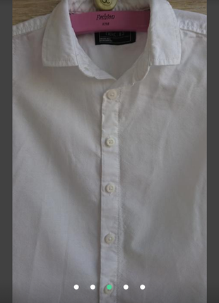 Рубашка белая next 2-3г тениска шведка некст4 фото