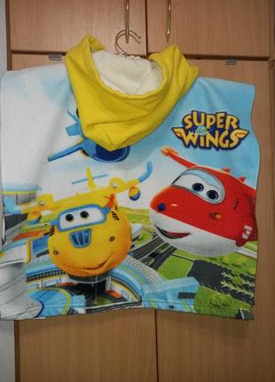 Пончо рушник накидка для пляжу super wings