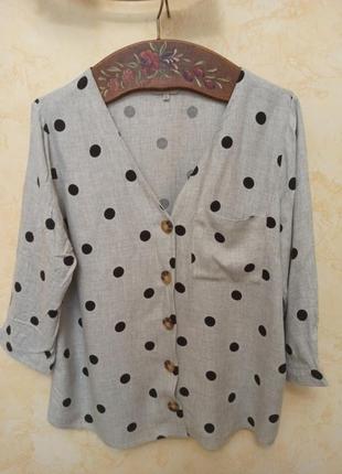 Вискозная блузка рубашка лёгкий пиджак