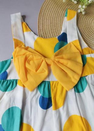 Комплект для девочки платье и шляпка желтый бантик5 фото