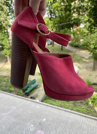 Замшевые босоножки 36р