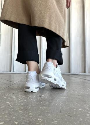 Nike air max 96 ii triple white жіночі топові білі кросівочки в сітку літні весняні демі весна літо белые кроссовки найки в сетку летние скидка знижка5 фото