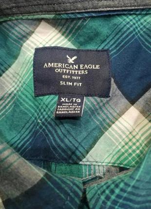 Americana eagle outfitters мужская рубашка размер xl tg разноколевая в клетку5 фото