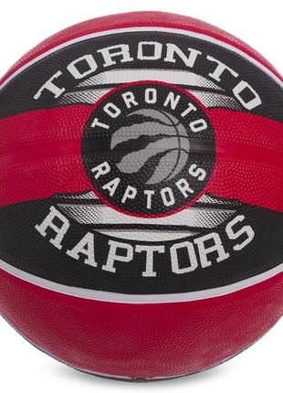 Мяч баскетбольный резиновый spalding nba team toronto raptors