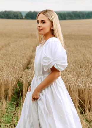 Винтажное белое платье