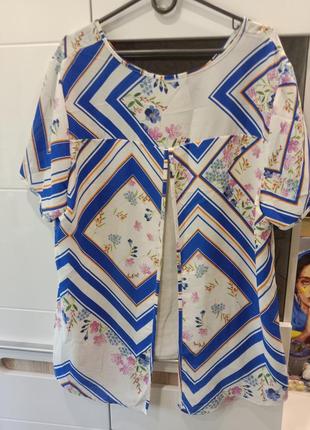 Тоненькая летняя блуза размер 16 фирма peacocks2 фото