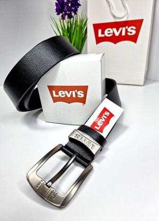 Ремінь пояс чоловічий шкіряний в стилі levi’s / ремень пояс мужской кожаный