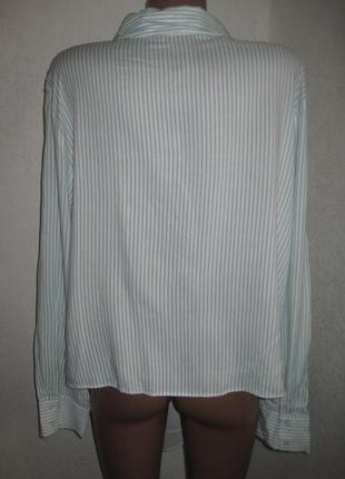 Вискозная рубашка в полоску с завязками peacocks р-р183 фото