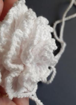 Цветок чокер, белая роза чокер, цветок на шею, модный тренд