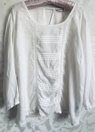 Блуза блузка сорочка вишита вышитая шикарная marks &amp; spencer m&amp;s красивая модная стильная5 фото