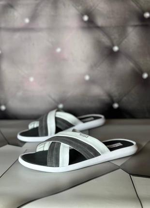 Мужские кожаные шлепанцы5 фото