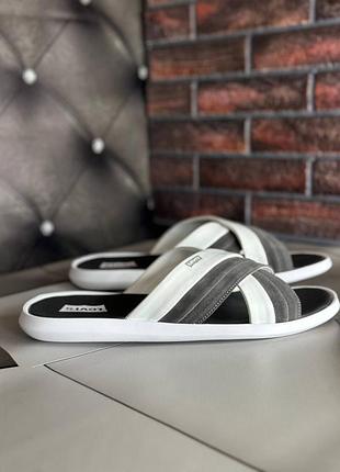 Мужские кожаные шлепанцы3 фото