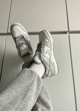 Кроссовки nike sb dunk low grey white2 фото