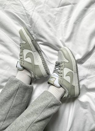 Кроссовки nike sb dunk low grey white4 фото