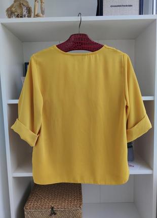 Топ блуза рубашка гірчична мінімалістична стильна бренд dorothy perkins8 фото