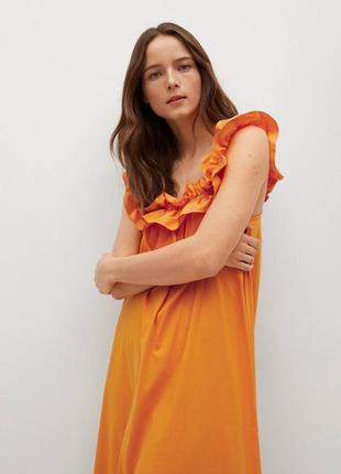 Хлопковое платье сарафан mango свободного кроя 100 % хлопок / коттон3 фото