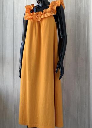 Хлопковое платье сарафан mango свободного кроя 100 % хлопок / коттон5 фото