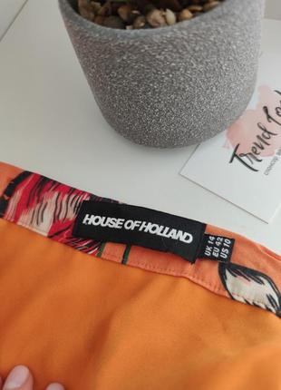 Спідниця юбка міді миди принт ассиметрична із зав'язками тренд нова house of holland9 фото