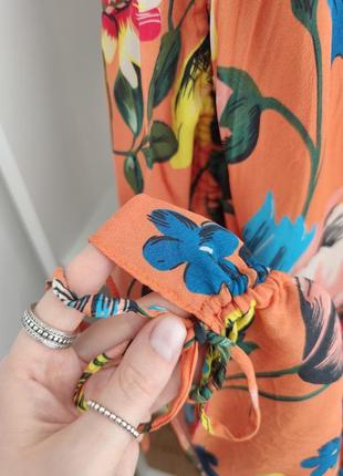Спідниця юбка міді миди принт ассиметрична із зав'язками тренд нова house of holland5 фото