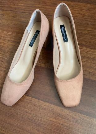 Женские туфли 😍 бежевые, телесные, однотонные