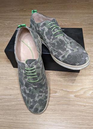 Туфли мужские камуфляж snobs shoes mini verde1 фото