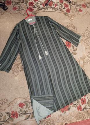 Длинное платье-рубашка с кистями и стразиками,восточное платье-абая?,большого размера,bayv...