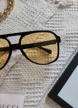 Окуляри очки uv400 іміджеві жовті "том форд" стильні модні нові3 фото