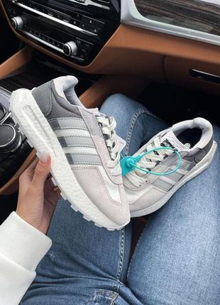 Мужские кроссовки adidas retropy white grey / smb