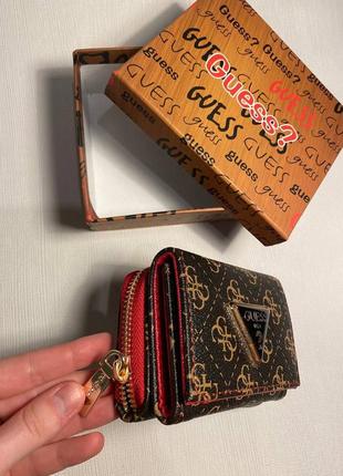 Гаманець комплект жіночий з екошкіри + коробка набір, гаманець стилю гесс guess, гаманець жіночий з коробкою, гаманець