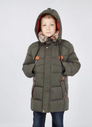 Зимняя удлиненная куртка для мальчика кико на тинсулейт рост 170смзима 20236 фото