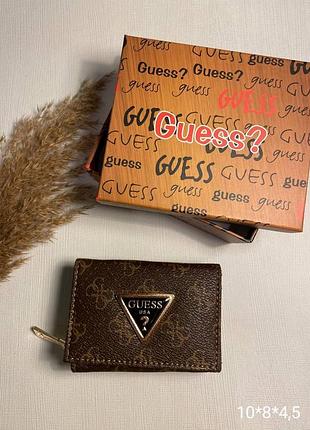 Кошелек комплект женский из экокожи + коробка набор, кошелек стиля гесс guess, кошелек женский с коробкой, кошелек