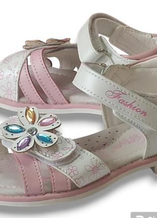 Ортопедичні босоніжки сандалі 8907 літнє взуття для дівчинки том м р.26