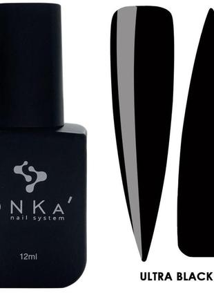 Dnka’ gei polish ultra black  гель-лак екстра чорный 12 мл