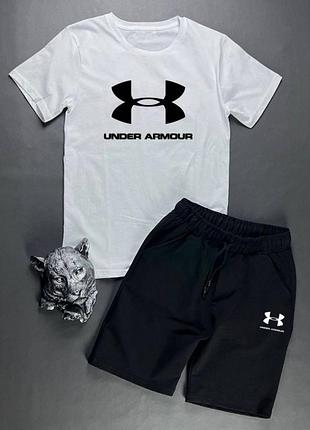 Шорты + футболка! базовый, спортивный костюм, летний комплект under armour