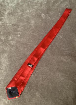 Краватка новорічний колір червоний із принтом3 фото