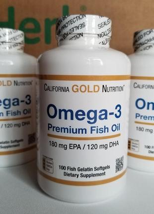 Розпродаж!!! омега 3, california gold nutrition, риб'ячий жир, iherb, бади1 фото