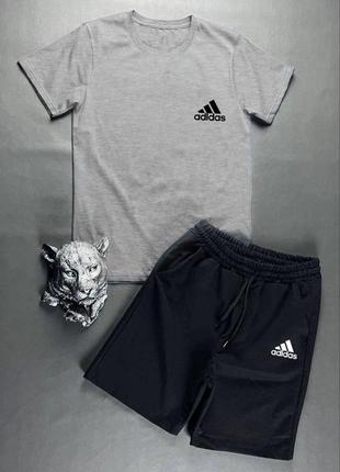 Шорти + футболка! базовий, спортивний костюм, літній комплект adidas