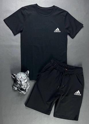 Шорти + футболка! базовий, спортивний костюм, літній комплект adidas