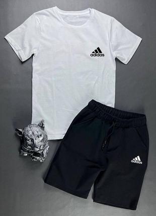 Шорти + футболка! базовий, спортивний костюм, літній комплект adidas