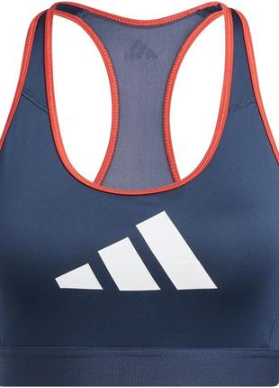 Женский спортивный топ бюстгальтер оригинал adidas medium support don't rest 3 bar bra gm61807 фото