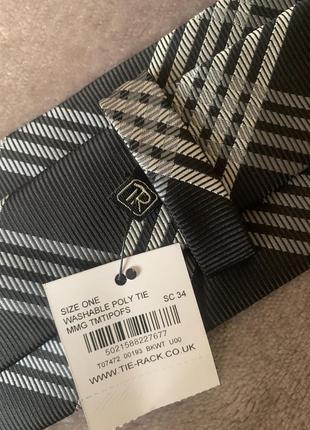 Краватка tie rack чорна у сріблясту карту7 фото